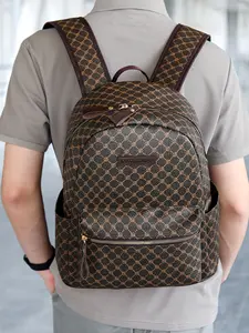 Large Capacity Backpack New Fashion Versatile Travel Bag High-End Commuter Laptop Schoolbag, Stylish Unisex Shoulder Bag for All Seasons Bookbag Zipper Backpack