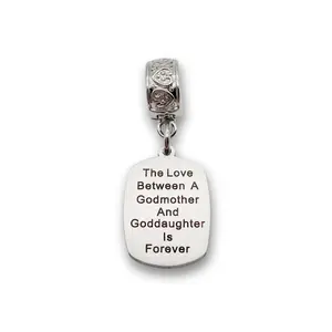 "Godmother Goddaughter" Quote Clip-on Charm