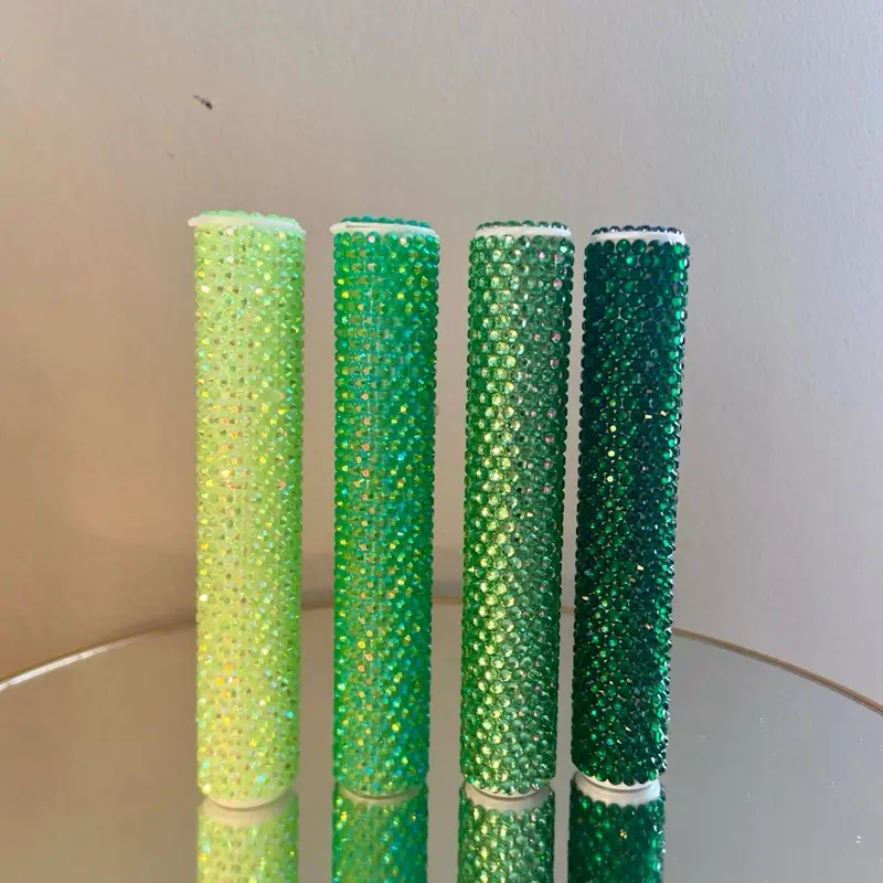 Rhinestone Pre-Roll Tubes Green Collection