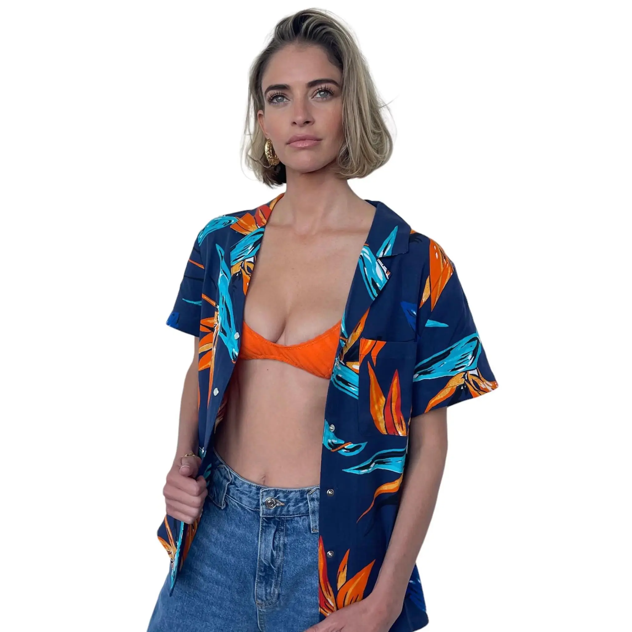 Malibu Women's Shirt Blue Multi