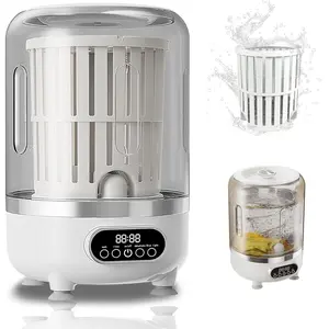 3 in 1 Portable Washing Machine 3L Cordless Underwear Washer With Spin Basket 3 Modes 3000mAh Rechargeable Mini Laundry Machine For Apartment Dorm