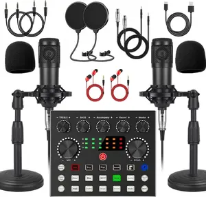 V8s for 2, V8s Voice Changer with BM-800 Podcast Microphone Bundle - Studio Condenser Microphone  for Podcasting, Recording, Singing, Streaming and Gaming
