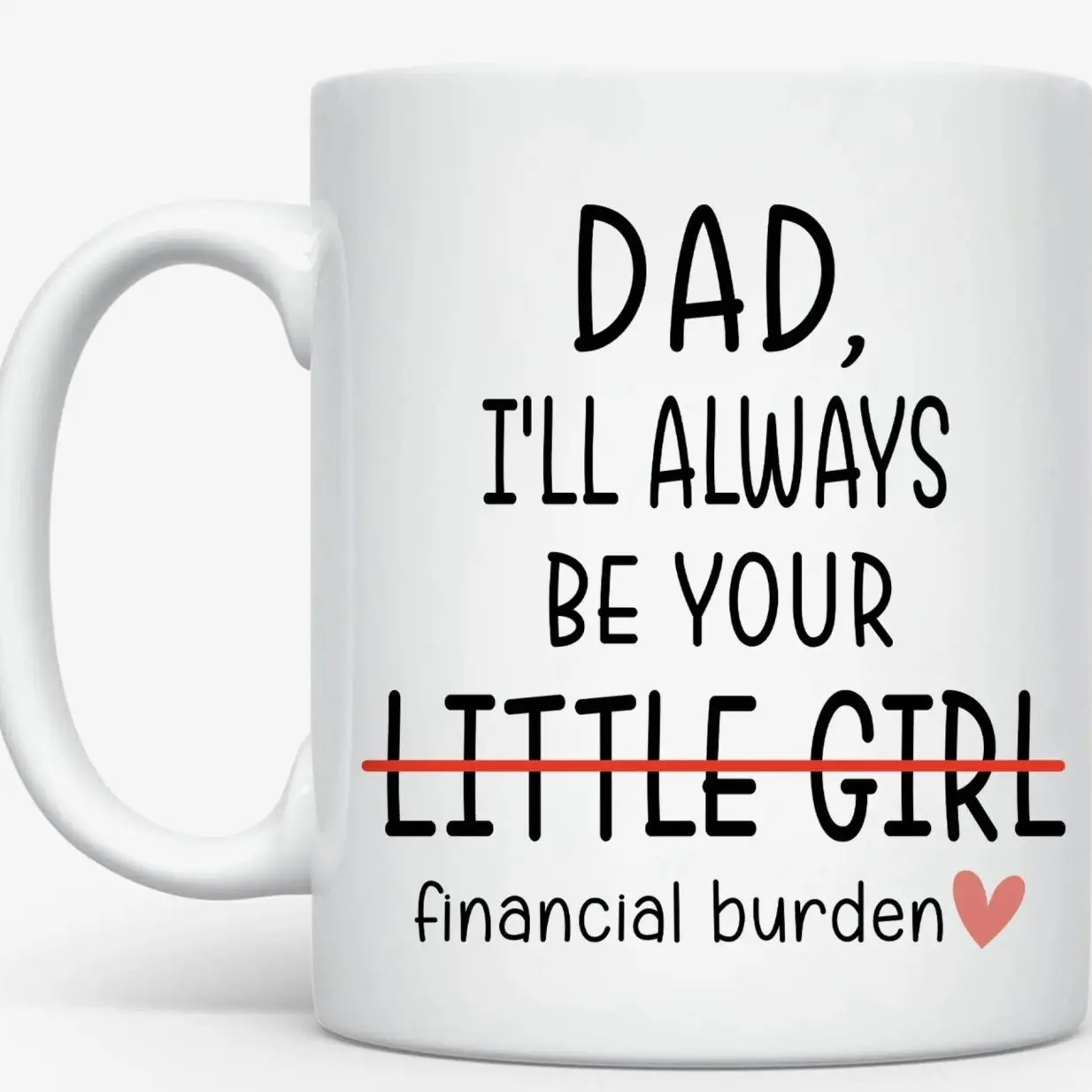 I Will Always Be Your Financial Burden Mug, Funny Mug For Dad , Gift Cup To Dad, Funny Financial Burden Daughter Mug For Dad, Christmas Gifts For Him