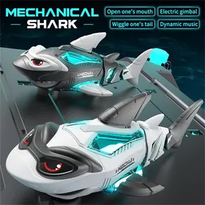 Kids Electric Shark Toy with Lights & Music, Automatic Steering Crawling Robot, Interactive Gift for Boys Girls, Christmas Birthday Present