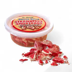G-BOX Freeze Dried Ice Cream | Crunch Strawberry Shortcake Ice Cream Crumb Mix - Perfect for Camping, Outdoor, and Party - Air-tight Sealed in a Deli Container