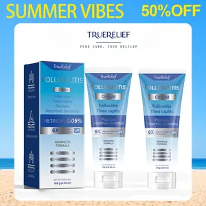 TrueRelief Folliculitis Care Cream Gentle Botanical Formula for Scalp Face Body and Butt Calms Bumps Soothes Skin and Supports Clear Looking Skin 120g