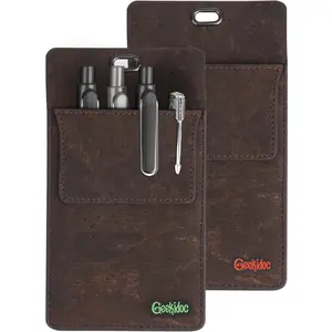 Premium Portuguese Cork Pocket Protector for Men 2 Pack - Multi-Use Pocket Organizer for Shirts Lab Coats, Holds Pen Pencils Pointers Brown Protectors