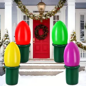 1pc Giant Inflatable Christmas Tree Topper, Festive Holiday Decor, Plastic Freestanding Lawn & Yard Decoration, No Electricity Needed, for Ramadan, Easter, St. Patrick'S Day, Nativity Theme