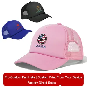 Customizable Mesh Trucker Hat - Print Your Own 2026 Soccer Fan Design,Custom Trucker Hat,Black Customizable Trucker Hat,hats for men,hats for women,casual hat,hat wholesale,Logo baseball cap