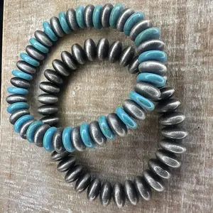 Faux Navajo Pearl Stretch Bracelet Set for Unisex Cowgirl Fashion