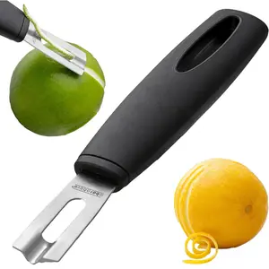 Premium Quality Channel Knife - Stainless Steel Bar Tool - Garnish for Cocktail Mixers - Lemon Zester & Fruit Peeler - Professional Grade Bar Accessory (Stainless Steel)