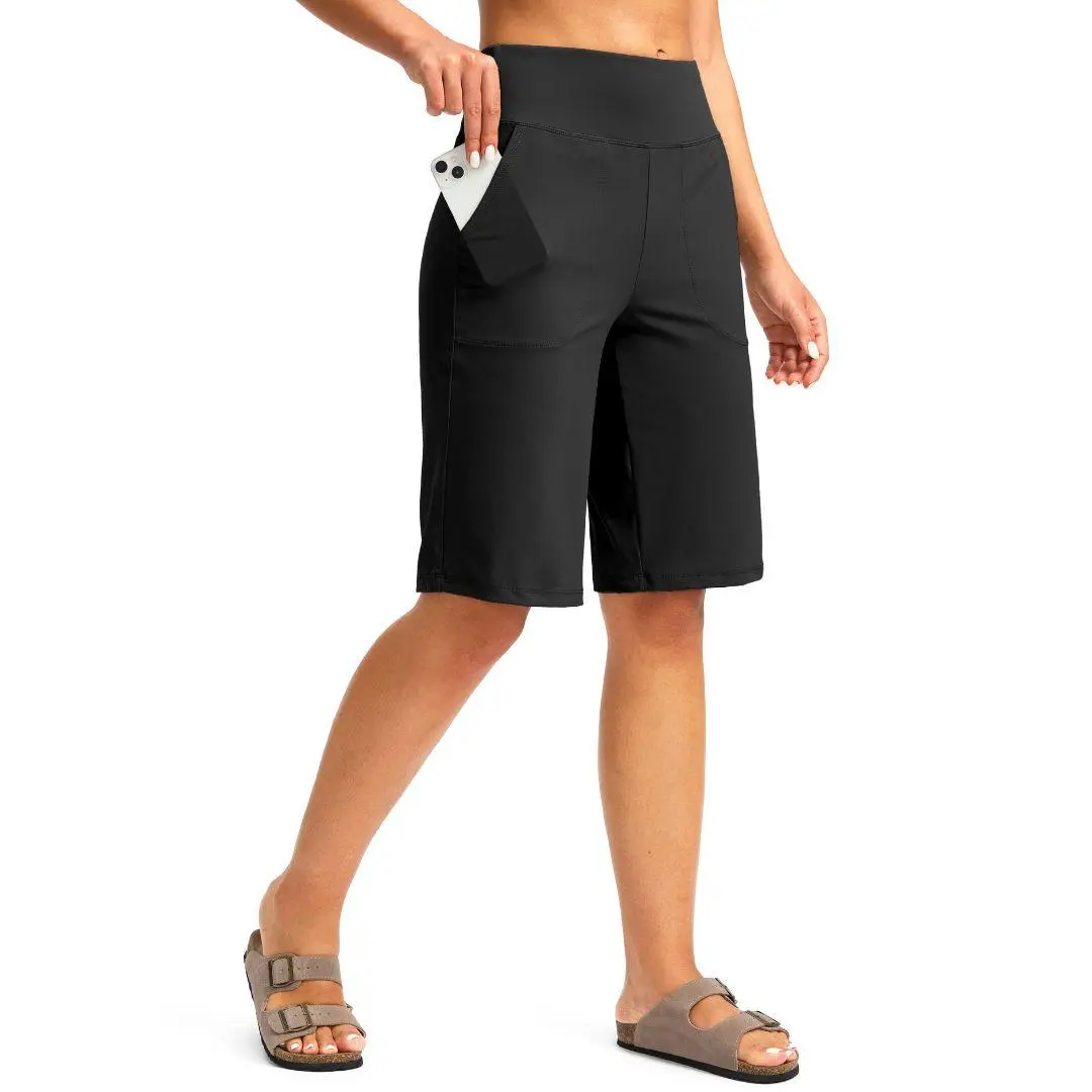 G Gradual Shorts for Women High Waisted Stretch 12" Knee Length Women's Bermuda Shorts with Pockets Casual Walking Long Shorts summervibes
