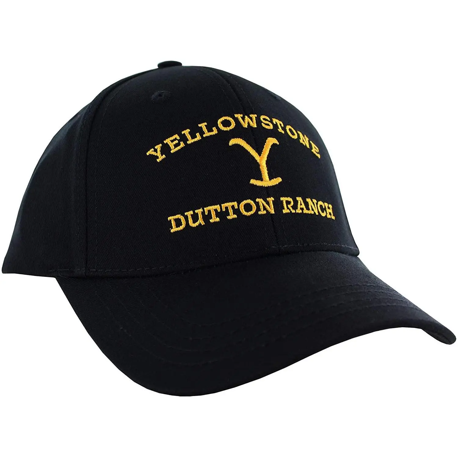 Yellowstone Dutton Ranch Brand Logo Men's Adjustable Black Hat