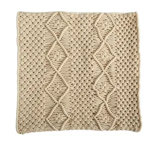 16” BOHO Woven Macrame Decorative Pillow Cover