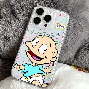 Anime Print Soft TPU Smartphone Casing - Transparent TPU Back Cover, Multi-Model Phone Accessory for iPhone 16e,16,15,14,13,12,11,Pro Max,X,XR,XS Max,8,7 Plus, Compatible with Cellphone & Handheld Devices