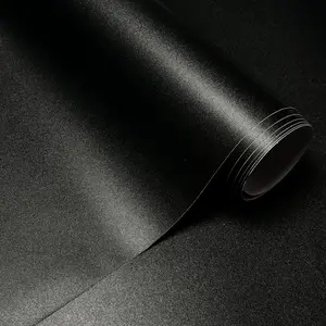 Matte Frosted Black Vinyl Wrap Film Roll With Air Release Self Adhesive Car Wrapping Motorcycle DIY Sticker Decal Bumper Sticker Vinyl Decals