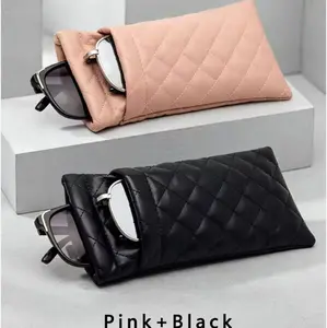 Latest Fashion Makeup Storage Bag BLACK Pink Cosmetic Pouch Soft Material Lightweight Glasses Case Unisex Eyewear Accessories for Everyday Use Ideal for Makeup Essentials