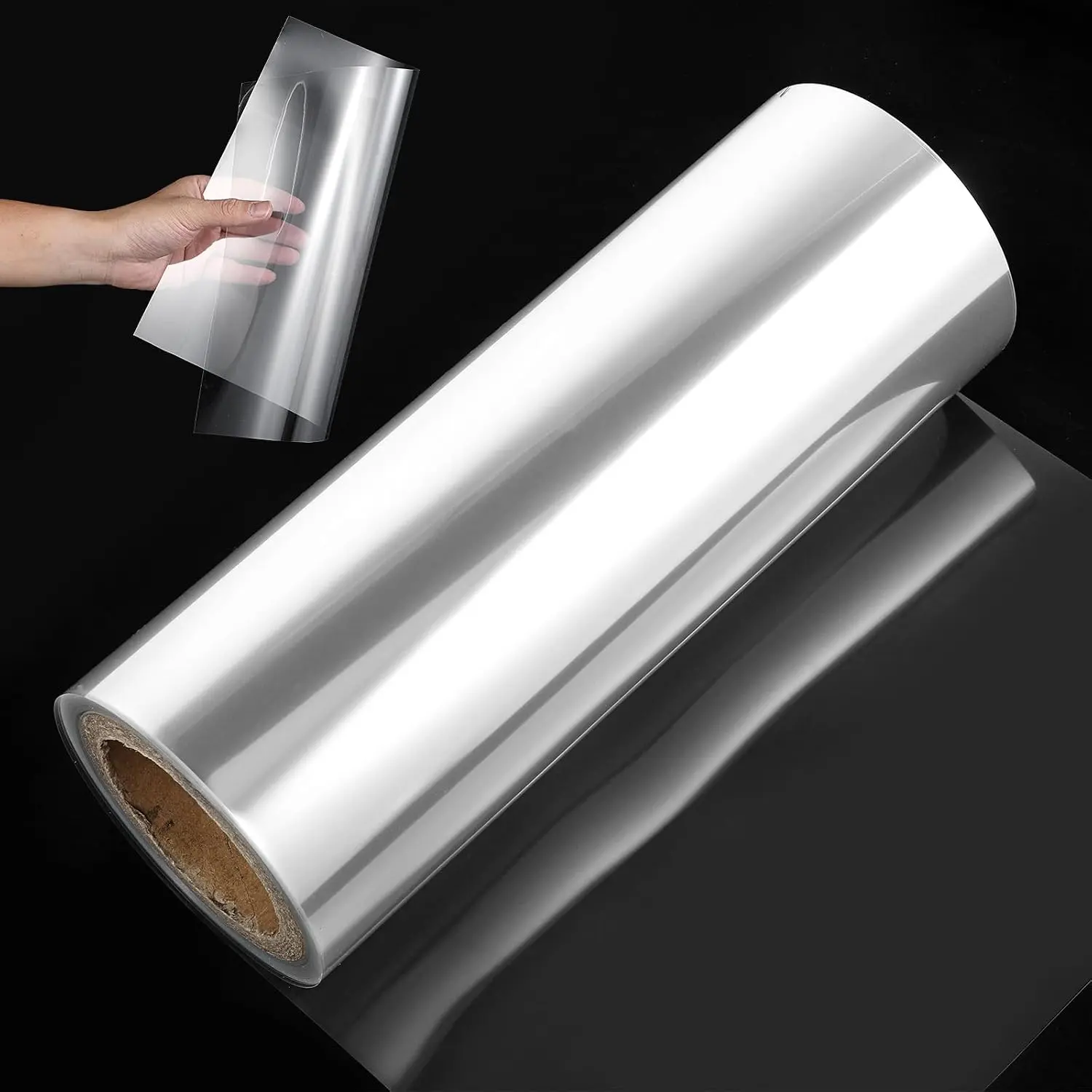 12 Inches x 40ft Clear Acetate Sheets for Crafts 4 Mil/0.1mm Blank Stencil Sheets Transparency Template Material Reusable Mylar Sheets for Cutting Machines Cake Collar Baking