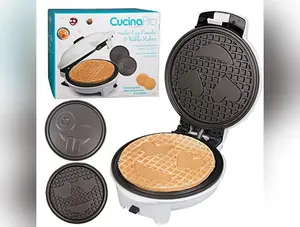 Emoji Waffler & Pancake Maker with 4 Interchangeable Non-Stick Plates