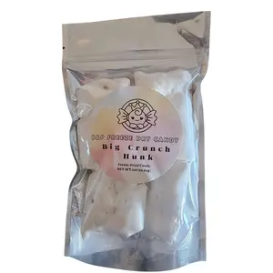 Big Crunch Hunk Freeze Dried Nougat & Peanut Candy Snack Sweet Bonbon 2oz Allergen Warning Made in Milk Eggs Wheat Tree Nuts Peanut Facility