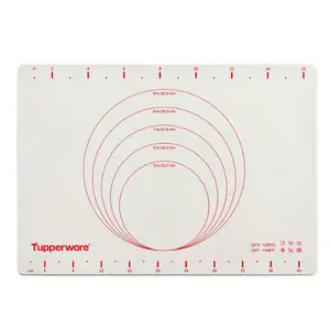 Tupperware Silicone Wonder Mat Non-Stick Baking & Pastry Sheet with Measurement Guides Heat-Resistant Microwave Safe 11.5x16.5 inches Dual-Purpose Design