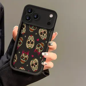 Gentleman Skull Phone Case - The Ultimate Style Statement with a Pop of Color，This Drop-proof Phone Case is Compatible With iPhone 11, 12, 13, 14, 15, and 16 Pro Max, Providing Comprehensive Shock Protection.