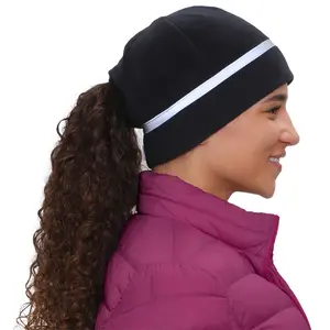 TrailHeads Women's Ponytail Hat | Reflective Cold Weather Running Beanie