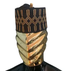 Men's caps made from aso-oke Black size 23, 23 1/2 24 1/2 brown size 23 1/2, 24 navy blue 23,23 1/2 sky blue 23,24 white 23,23 1/2, green 23 1//2 24, light brown 24.
