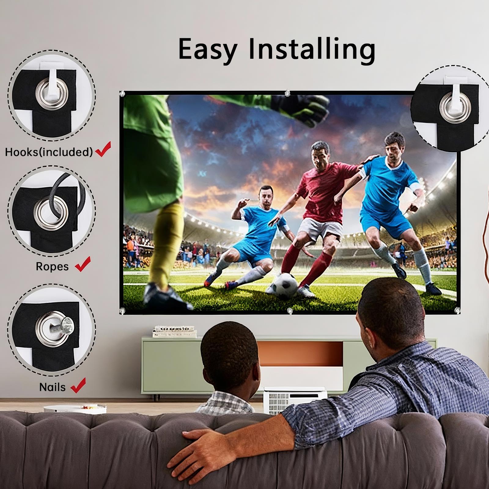 HAPPRUN 100'' Projector Screen – 16:9 Foldable Portable Movie Screen for Home Theater, Indoor/Outdoor Use, Anti-Crease Fabric, Supports Double-Sided Projection HAPPRUN 100'' Projector Screen – 16:9 Foldable Portable Movie Screen for Home Theater, Indoor/Outdoor Use, Anti-Crease Fabric, Supports Double-Sided Projection
