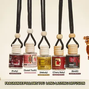 8ML Luxury Perfume Pendant, Five Premium Scents, Cute Women's Fragrance Pendant for Car, Closet, Etc., Perfect Gift for Girlfriend, Hanging Car Diffuser