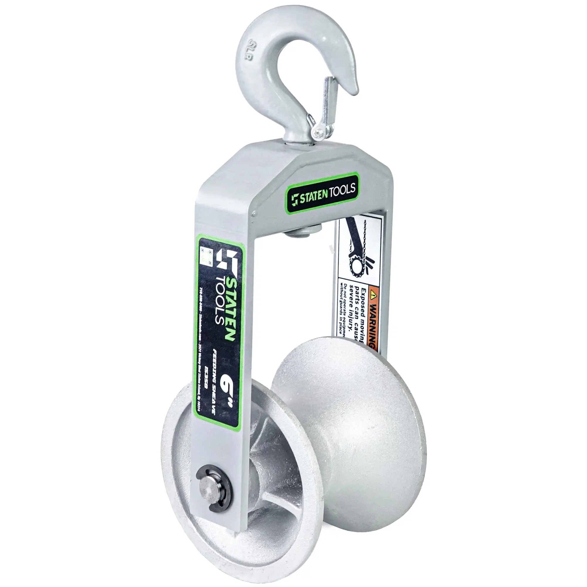 6" Cable Puller Sheave, Hook, Wire | capacity 6500lb | Staten Tools