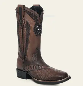 BOOTS CUADRA CRUST MIEL EMBROIDERY & LASER SQUARE TOE CU986