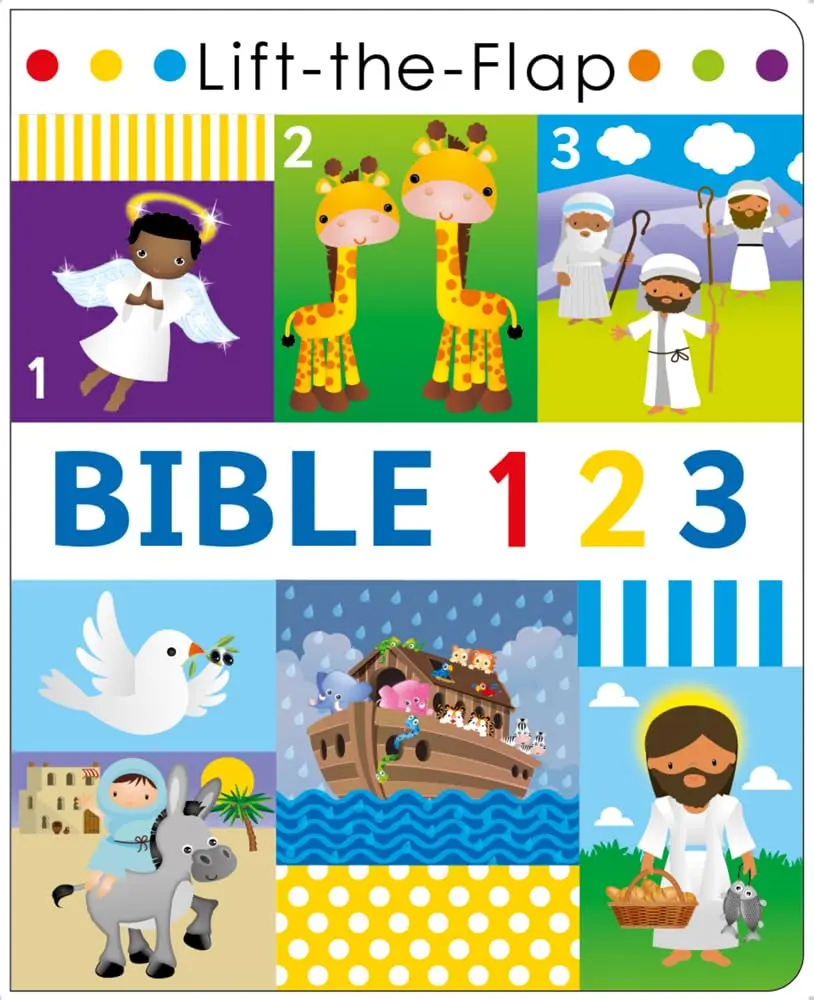 Page Publications Lift the Flap Bible 123 Activity Board Book - Children's Early Learning Tool for Number Recognition, Faith Stories, Books for Children, Board Books
