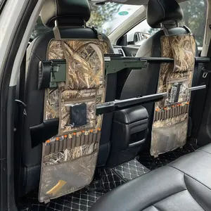 Car 2 Pack Camouflage Seat Back Gun Rack tactical seat back organizer kick pad tablet pocket cararmrest pady Foldable Backseat with Table