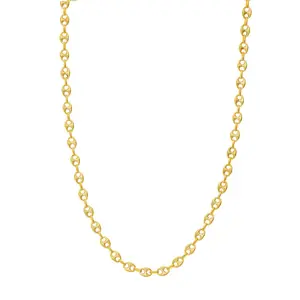 14K Gold 6.7MM Puff Mariner Chain
