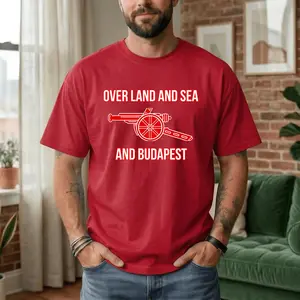 Over Land and Sea to Budapest T-Shirt | Wheel Graphic European Final Tee