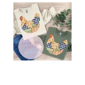 Patchwork Chicken Crewneck