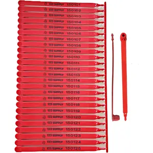 100 Red Plastic Truck Seals Trailer Seals Freight Seals Load Seals Shipping Seals Security Container Tamper Seals Security Tags