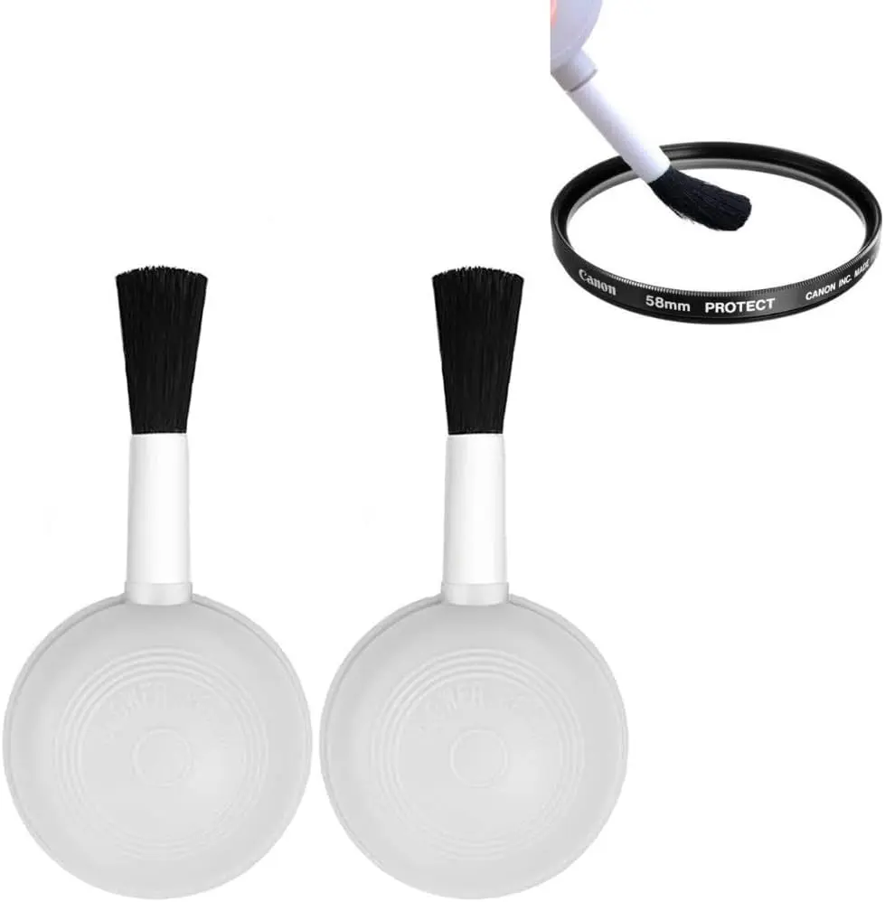 2-Piece Camera Care Cleaner Kit - Air Dust Blower, Soft Brush, Microfiber Cloth for Digital Camera Lenses, LCD Screens