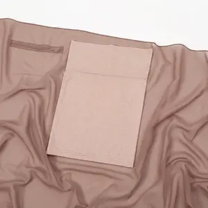 Instant Chiffon Hijab With Built In Magnet Buckle Solid Color Woman Muslim Hijab Scarf Soft Islam Turban Fashion Headband Shawl