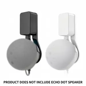 Outlet Wall Mount Stand for Echo  Dot Stand Base 4th 5th Gen with Built-in Cable Management Shelf Space-Saving Accessories
