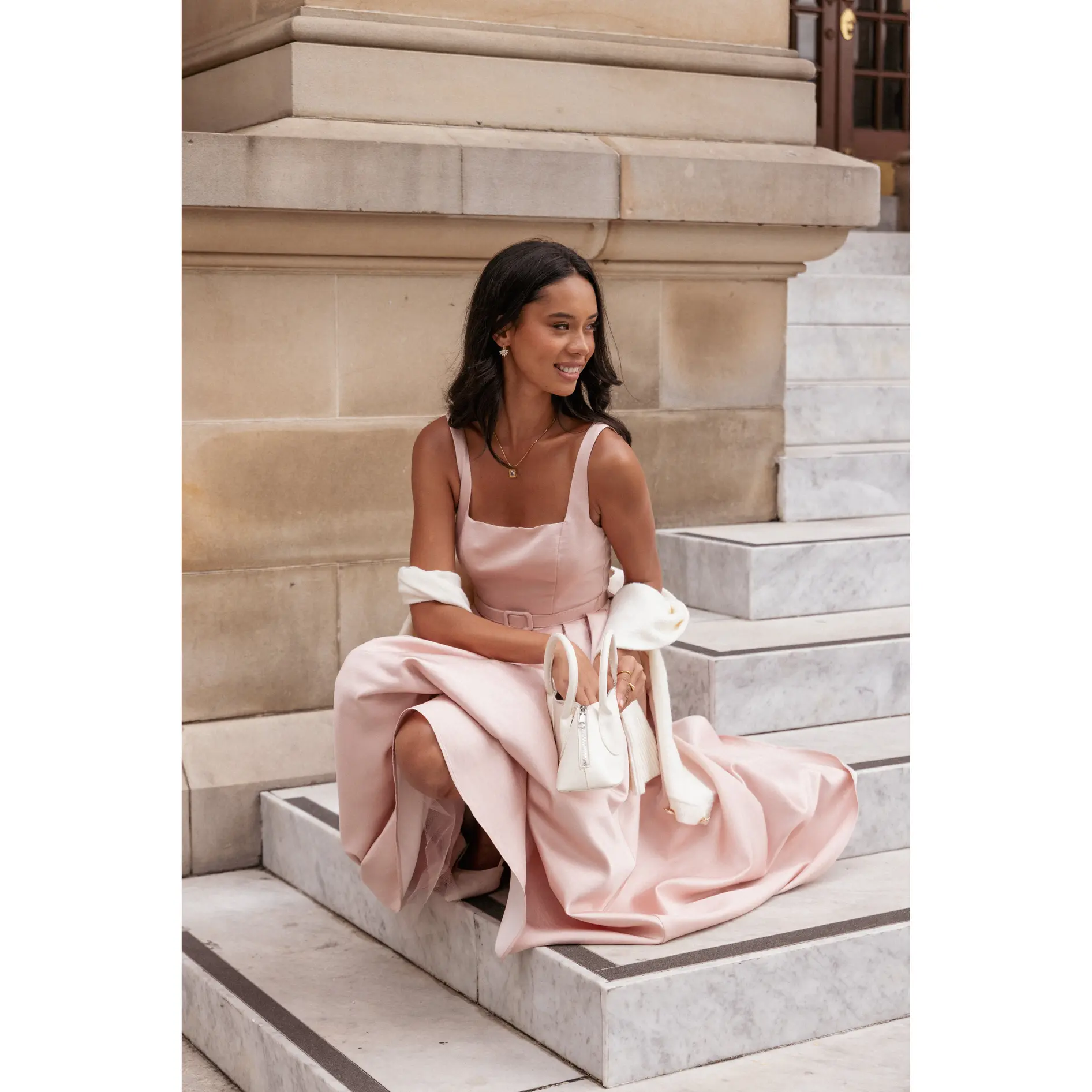 Augustine Midi Dress - Dusty Pink - TikTok Shop