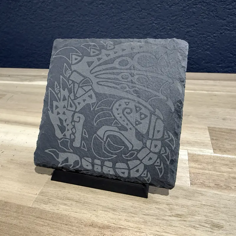 Monster Hunter Slate Coaster, 20+ Monsters Available, Drinkware Coasters