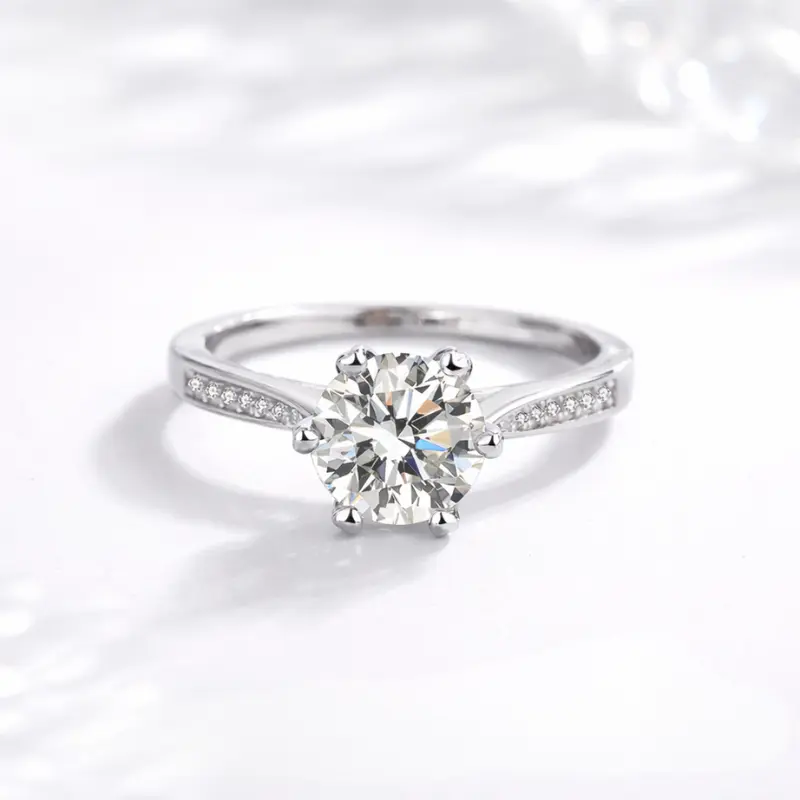 Star Queen Moissanite Ring S925 2.0 CT - Round Cut - Lore Jewelry