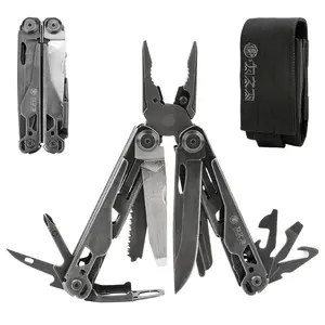 Xhandle MT-72 18-in-1 Multitool Outdoor Camping Tool Pliers Saw Scissors Screwdrivers Wine Opener and Bottle Opener Emergency Tool Kit for Home and Car EDC for Men Hiking Utility Tool
