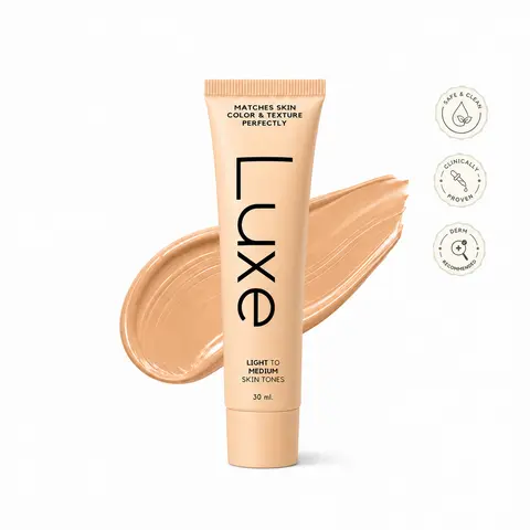 Luxe Self-Adjusting Color-Changing Foundation (Light-to-Medium Skin Tones, All Types) - Moisture-Boosting Hydrating Cosmetic, Lightweight Daily Care with Smooth Buildable Coverage, Natural Dewy Flawless Finish, Seamless Blend, Long-Lasting Wear for Adults