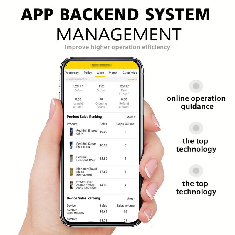Vending Machine，HAHA Vending DC-542D Combo Vending Machine,Smart Refrigerated Beverage Vending Machine with Touch Card Reader