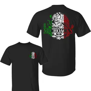 Michoacán Mexico Eagle Emblem Shirt, Mexican Flag Graphic Tee,  Casual Streetwear, For Men, For Women