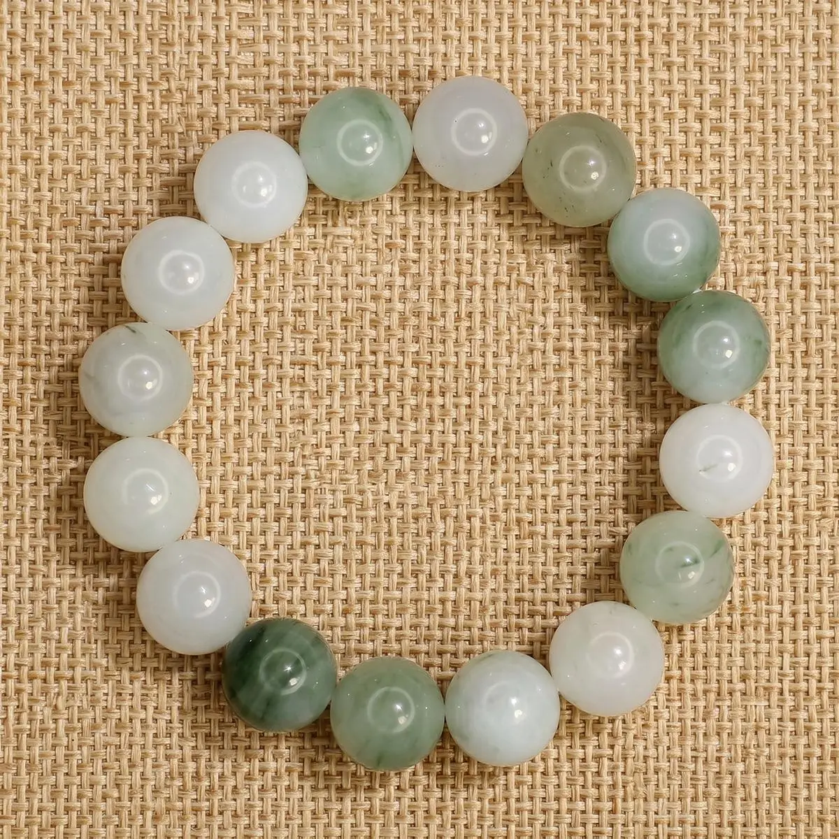High Quality Bracelet - 12mm Jade Original Tianshan Jade Floating Flowers Exquisite Bracelet, DIY Beading Jewelry for Adults, Taoist Energy Nourishment & Wood Element Boost, Family-Adapted Left-Wrist (Men)/Right-Wrist (Women) Accessory, Boosts Vitality