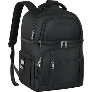 Cooler Backpack,Insulated Backpack Cooler Leakproof Double Deck Cooler Bag for Men Women RFID Lunch Backpack